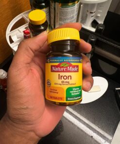 Nature Made Iron 65 mg (325 mg Ferrous Sulfate) Tablets, Dietary Supplement for Red Blood Cell Support, 180 Tablets, 180 Day Supply Unflavored 180 Count (Pack of 1) 27 71QkNz7ElQL