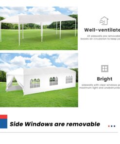 10x30 Party Tent Wedding Patio Gazebo Outdoor Carport Canopy Shade with Side 8 Removable Walls 10'x30' Party Tent 28 71QkvifS2uL