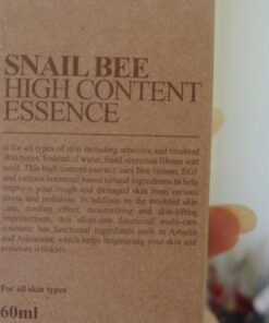 BENTON Snail Bee High Content Essence - Snail Secretion Filtrate & Bee Venom Contained Moisturizing Gel for Oily, Combination, Acne-Prone Skin - Dermatologically Tested, 2.02 fl. oz. 2.02 Fl Oz (Pack of 1) 45 71Ql6aeikYL 1