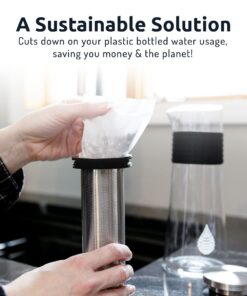 pH On-The-Go Portable Water Filter - Alkaline Pouch Filter for Water Bottles, Jugs, Pitchers, Container - High pH Water Alkalizer for Pure Drinking Water - 98 litres / 26 Gallons (3-Pack) 30g (3 Pack) 3 Pack 20 71QlA0rhL