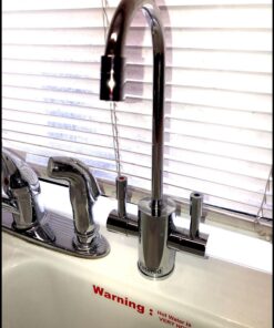 Ready Hot 41-RH-200-F560-CH Instant Hot Water Dispenser System, 2.5 Quarts, Manual Dial Dual Lever Hot and Cold Water Faucet Polished Chrome Manual Hot & Cold 26 71QlT Au98L