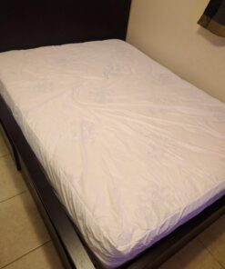 Linenspa Zippered Mattress Encasement - Waterproof & Bed Bug Proof - Premium Noiseless & Absorbent Cover – Queen, White 12" Depth 62 71QlVhWwI6L