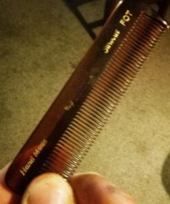 Kent A FOT Handmade All Fine Tooth Saw Cut Beard Comb - Pocket and Travel Comb - Styling Comb or Wet Comb for Fine or Thinning Hair, Beard Care, and Hair Care for the Essential Kent Beard Kit 1 Pack Tortoiseshell 35 71QltcQ8WUL