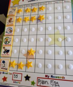 Fun Behavior Reward Chart for Kids – I Can Do It! Chore Chart for Kids with 3D Stars & Tiles – Good-Behavior Chart for Kids at Home or School for Focus, Responsibility, & More by Kenson Kids, 66 Pcs. 28 71QmNEvvPEL