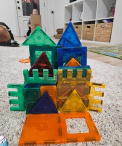 Magnetic Tiles Kids Toys STEM Magnet Toys for Toddler Magnetic Blocks Building Toys Preschool Learning Sensory Montessori Toys for 3+ Year Old Boys and Girls, Safe Creativity Toddler Kids Toys 33 71QnSX8gjfL