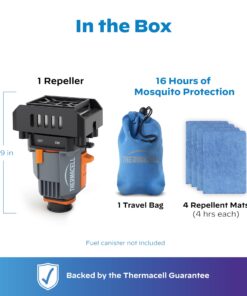 Thermacell Mosquito Backpacker Repeller, Gen 2.0 with 16 Hours of Repellent; 15 Foot Zone of Mosquito Protection; Long Lasting, Bug Spray Alternative, Scent Free 24 71QocJgvfTL