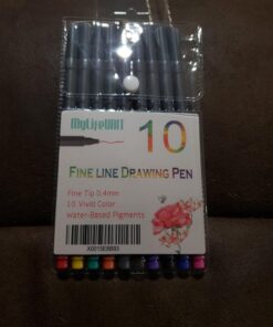 MyLifeUNIT Fineliner Color Pen Set, 0.4mm Colored Fine Liner Sketch Drawing Pen, Pack of 10 Assorted Colors 46 71QpB0mWvL