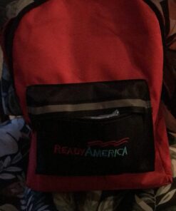 Ready America 70280 72 Hour Emergency Kit, 2-Person, 3-Day Backpack, Includes First Aid Kit, Survival Blanket, Portable Preparedness Go-Bag for Camping, Car, Earthquake, Travel, Hiking, and Hunting, Red 2 Person 26 71Qpn8rkjL