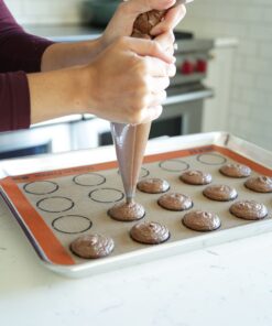 Silpat Perfect Macaron Non-Stick Silicone Baking Mat, 11-5/8" x 16-1/2", Orange 66 71QqX24QQZL