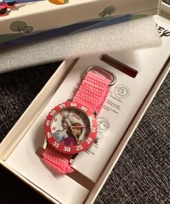 Disney Kids' W000970 Frozen Snow Queen Watch with Pink Nylon Band 14 71QqbimgzjL