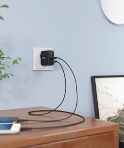 Anker Dual USB Wall Charger, PowerPort II 24W, Ultra-Compact Travel Charger with PowerIQ Technology and Foldable Plug, for iPhone XS/Max/XR/X/8/7/6/Plus, iPad Pro/Air 2/mini 4, Galaxy S9/S8/+ and More Black 31 71QrEfXh3rL