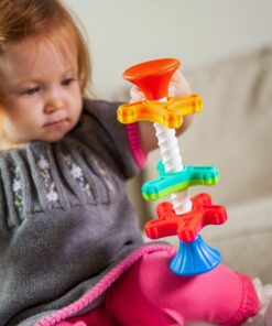 Fat Brain Toys MiniSpinny - Travel-Friendly Spinning, Textured Sensory Baby Toy Modern 15 71QrGXRjnmL