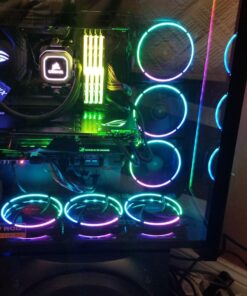 PCCOOLER 120mm Case Fan 3 Pack Moonlight Series, Computer Case Fan PWM High Performance Cooling PC Fans Dual Light Loop Quiet Fan/Multiple Light Modes with Controller for PC Cases 3IN1 48 71QrYf0dvcL