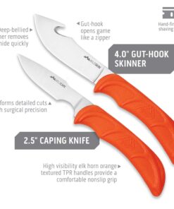 OUTDOOR EDGE Outfitter, 9-Piece Field to Freezer Hunting & Game Processing Knife Set with Caping Knife, Gut-Hook Skinner, Boning/Fillet Knife, Sharpener, Axe, Wood/Bone Saw, Spreader, Gloves 11 71Qru2h88 L