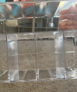 STORi 5-Compartment Clear Plastic Organizer | Rectangular Divided Makeup and Vanity Storage Bin and Office Desk Caddy | Scalloped Wall Design | Made in USA 47 71Qs trDJQL