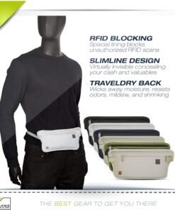 Lewis N. Clark RFID Blocking Money Belt Travel Pouch Waist Stash + Credit Card, Id, Passport Holder for Women & Men Taupe 10 71Qt1VQOovL