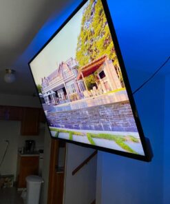 PERLESMITH Ceiling TV Mount for 26-65 inch Flat Screen Displays, Hanging Adjustable Ceiling TV Bracket Fits Most LCD LED OLED 4K TVs, Pole Ceiling Mount Holds up to 110lbs, Max VESA 400x400mm, PSCM2 35 71QtNBHruLL