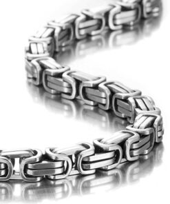 Urban Jewelry Impressive Mechanic Style Men's Necklace Stainless Steel Silver Chain, Width 6mm (19,21,23 Inches) 21.0 Inches 9 71QtobvVW4L