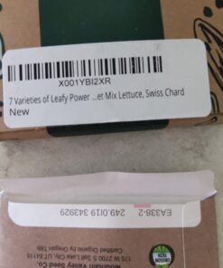 7 Varieties of Leafy Power Green Organic Seeds, Non-GMO Seeds for Planting, Heirloom Seeds - Spinach Seeds, Arugula, Kale, Lolla Rossa Lettuce Seeds, Buttercrunch, Gourmet Mix Lettuce, Swiss Chard 49 71Qur hKcAL