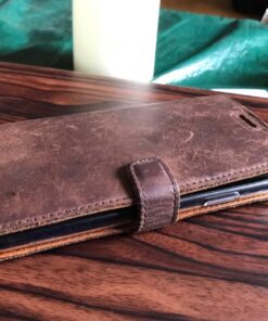 Snakehive iPhone XR Vintage Wallet || Genuine Leather Wallet Phone Case || Real Leather with Viewing Stand & 3 Card Holder || Flip Folio Cover with Card Slot (Brown) Apple iPhone XR Brown 34 71QwV6UXE7L 4