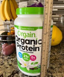 Orgain Organic Vegan Protein Powder, Vanilla Bean - 21g Plant Based Protein, Gluten Free, Dairy Free, Lactose Free, Soy Free, No Sugar Added, Kosher, For Smoothies & Shakes - 2.03lb 20 Servings (Pack of 1) 36 71QwcczT4L