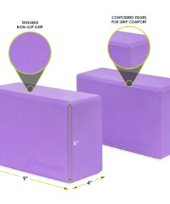 Alternative view of ProsourceFit Foam Yoga Blocks Purple Large/9 x 6-Inch