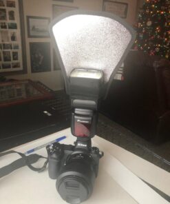 waka Flash Diffuser Reflector Kit - Bend Bounce Flash Diffuser+ Silver/White Reflector for Speedlight, Universal Mount for Canon, Nikon, etc. 31 71QzOSFkLHL