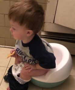 Eco by Naty Potty - Sustainable and Potty for Kids, Easy-to-Use Kid and Baby Potty Training Toilet with Flushable, Compostable Potty Liners, Green/White, (245531) 13 71QzU5y6RdL