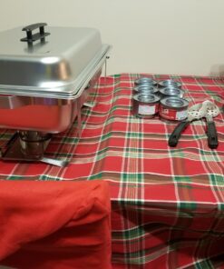 TigerChef Chafing Dish Buffet Set - Chaffing Dishes Stainless Steel - 3 Sets of Chafers and Buffet Warmer Sets: 6 Chafing Gels, 3 Slotted Spoons and Foldable Frame - Food Warmers for Parties Buffets 29 71QzfYcV53L