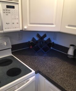 Kamenstein Butterfly Countertop Free-Standing Wooden Wine Rack, Dark Brown, 8-Bottle - 26 71R A00H4KL