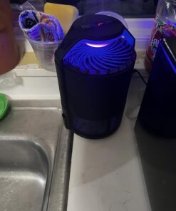 Katchy Indoor Insect Trap - Catcher & Killer for Mosquitos, Gnats, Moths, Fruit Flies - Non-Zapper Traps for Inside Your Home - Catch Insects Indoors with Suction, Bug Light & Sticky Glue (Black) Original Black 45 71R0MlDVRVL