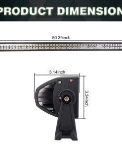 Alternative view of Senlips 50" 288W Spot&Flood Combo Light Bar Waterproof, 52 inch led Light bar, Led Off Road Jeeps Truck Bar Work Driving Lights Fog Lamp for Trucks ATV Vehicle Accessories