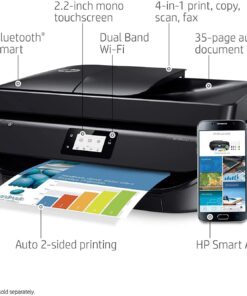 Alternative view of HP OfficeJet 5255 Wireless All-in-One Color Printer, HP Instant Ink, Works with Alexa (M2U75A)