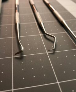 Dental Hygiene Kit - Calculus & Plaque Remover Dental Tool Set - Stainless Steel Tarter Scraper, Tooth Pick, and Mouth Mirror - Dentist Instrument Set for Teeth Cleaning (Blue) Blue 53 71R1xvJjbL