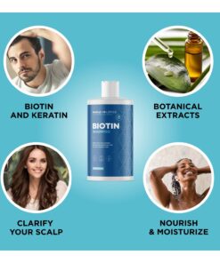 Volumizing Biotin Shampoo for Thinning Hair - Thin Hair Shampoo with Rosemary Argan and Essential Oils for Hair Care - Vegan Sulfate Free Shampoo for Damaged Dry Hair Paraben and Cruelty Free Sandalwood 16 Fl Oz (Pack of 1) 30 71R2 jRuHoL