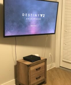 Mount-It! Articulating TV Wall Mount Corner Bracket, VESA 400 x 400 Compatible, Stable Dual Arm Full Motion, Swivel, Tilt Fits 32, 37, 40, 42, 47, 50 Inch TVs, 115 Lbs Capacity with HDMI Cable Black 55 71R5EW50gFL