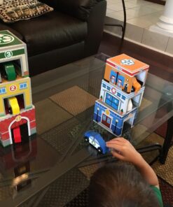 Melissa & Doug Nesting and Sorting Blocks - 6 Buildings, 6 Wooden Vehicles - Numbers Learning, Car Garage, Sorting And Stacking Toys For Toddlers Ages 2+ Set 38 71R5HXXKOL 1