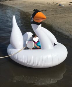 Intex Mega Swan, Inflatable Island, 76.5" X 60" X 58" Mega Float Ride-On 29 71R5mBCZL0L