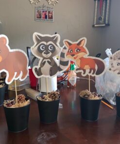 Woodland Baby Shower Party Supplies - 23 Forest and Animals Figures Decorations for Woodland Creatures Party or Nursery Decor 28 71R6kSi2oL