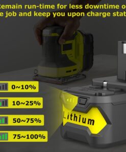 Powilling 2Pack 6.0Ah 18V Replacement Battery for Ryobi 18V Lithium Battery P102 P103 P105 P107 P108 P109 Ryobi ONE+ Cordless Tool 22 71R8Sq1pz8L