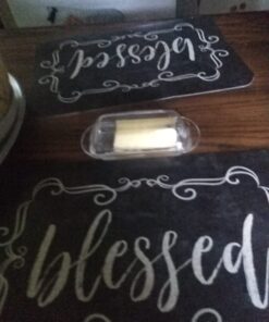 Kangaroo Glass Butter Dish with Lid - Elegant Crystal Glass to Hold Stick of Butter, Block of Cream Cheese & Serving Dish for Dishes & Small Fruits - Clear Butter Tray for Refrigerator & Counter Top 22 71R9NYpRlpL