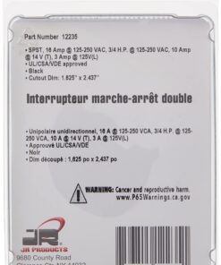 JR Products 12235 Black Double SPST On-Off Switch with Bezel 16 71RCfWFLbcL