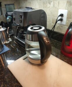 Chefman Electric Kettle with Temperature Control, 5 Presets LED Indicator Lights, Removable Tea Infuser, Glass Tea Kettle & Hot Water Boiler, 360° Swivel Base, BPA Free, Stainless Steel, 1.8 Liters 1.8L - Temperature Control 31 71RD8ow90FL