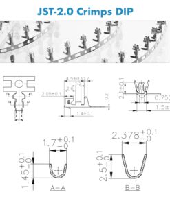 CQRobot 150 Sets/750 Pieces JST PH 2.0 mm Pitch 2/3/4-Pin IC Sockets & Plugs Adapter Connector Male and Female Terminal, Crimp DIP Kit. for Industrial Integrated Circuit JST Connector Cable. JST-PH2.0 PH 2P/3P/4P 10 71RD9qFxjbL