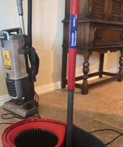 O-Cedar EasyWring Microfiber Spin Mop, Bucket Floor Cleaning System, Red, Gray Single 38 71RDYxJC2ZL