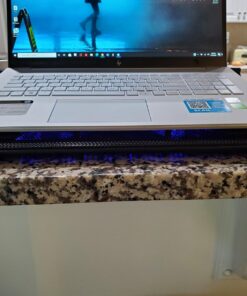 TECKNET Laptop Cooling Pad, Portable Slim Quiet USB Powered Laptop Notebook Cooler Cooling Pad Stand Chill Mat with 3 Blue LED Fans, Fits 12-17 Inches (Black) Black 48 71RGFunq2ML