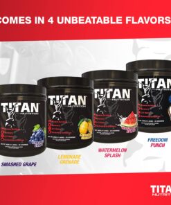 Titan BCAA+ Powder - Branched-Chain Amino Acid + Glutamine - Build Lean Muscle, Increase Muscle Mass, Aid Recovery - BCAA Ratio 2:1:1 - No Gluten, Low-Carb - Vegan - 50 Servings - Smashed Grape 11 71RGjrjkR8L