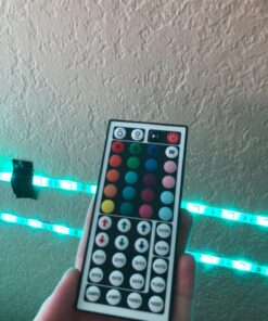 DAYBETTER Led Strip Lights Waterproof, 32.8ft(2 Rolls of 16.4ft) LED Tape Lights Color Changing 300 LEDs Light Strips Kit with 44 Keys Ir Remote Controller and 12v Power Supply for Indoor Outdoor Use 57 71RHSbqNpaL