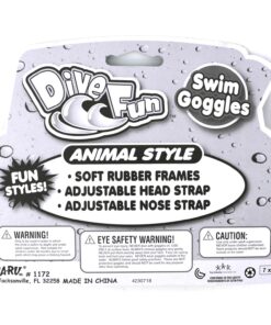 Animal Swim Goggles Dive Fun Dolphin (blue), Fish (yellow), Crab (orange), Killer Whale (black) Pool Goggles Summer Beach Goggles for kids with 2 GosuToys Stickers 13 71RI9H4Vy8L