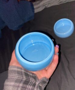 Living World Ergonomic Food Dish, for Small Animals, Blue, Small, 4.22oz, 61682A1 21 71RIRKYtrL